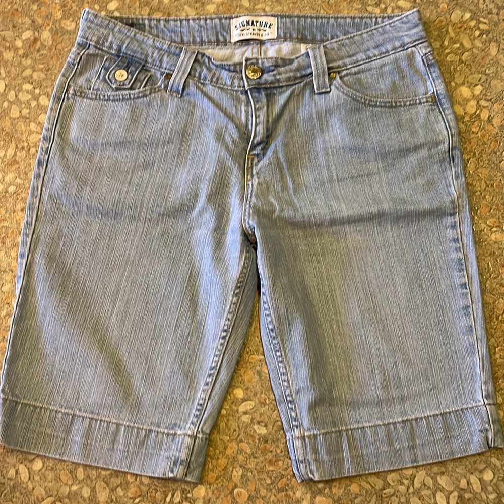 Vintage Signature Levi Strauss & Co. Light Blue Denim Jean Shorts